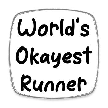 World's okayest Runner - Square fridge magnet - white - Front