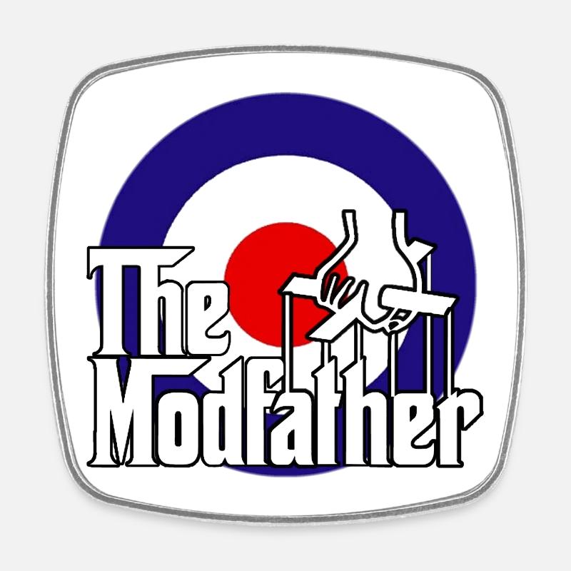 der modfather - Viereckiger Kühlschrankmagnet - Weiß