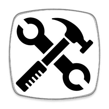 werkzeug tools symbol geschenk tischler Handwerker - Viereckiger Kühlschrankmagnet - Weiß - Vorne