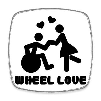 Wheellove für Rollstuhlfahrer, die tanzen * - Viereckiger Kühlschrankmagnet - Weiß - Vorne