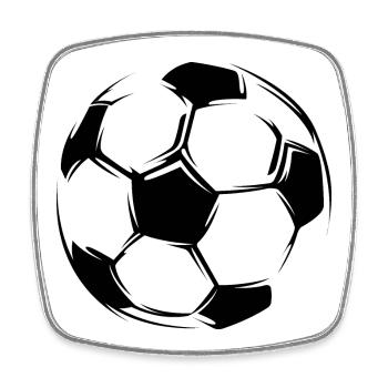 soccer fußball symbol geschenk team em Ball icon - Viereckiger Kühlschrankmagnet - Weiß - Vorne