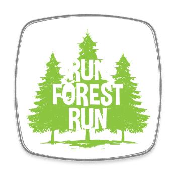 Run Forest Run - Magnet carré - blanc - Devant