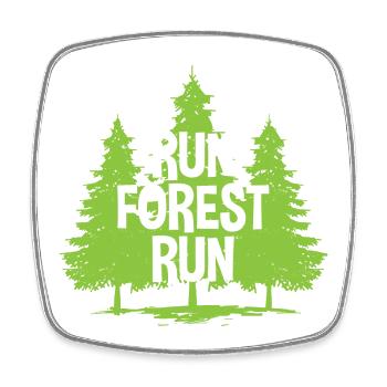 Run Forest Run - Magnet carré - blanc - Devant