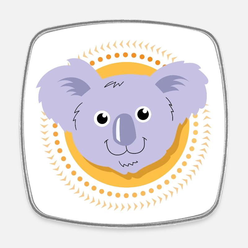 Kleiner Koala - Viereckiger Kühlschrankmagnet - Weiß
