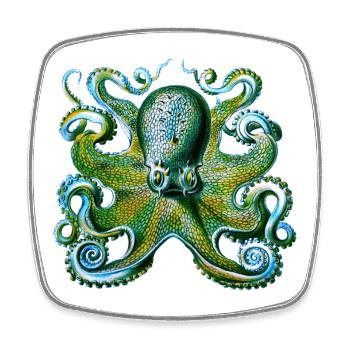 pieuvre calmar tatouage tentacule monstre angs - Magnet carré - blanc - Devant