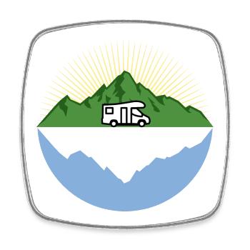 I hate people - Camping Natur Einsamkeit - Viereckiger Kühlschrankmagnet - Weiß - Vorne