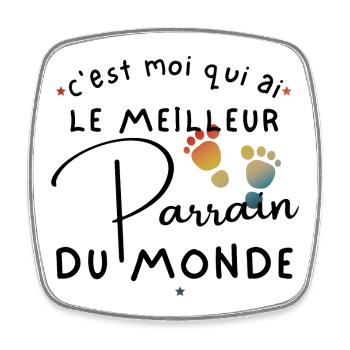 C'est moi qui ai le meilleur parrain du monde - Magnet carré - blanc - Devant