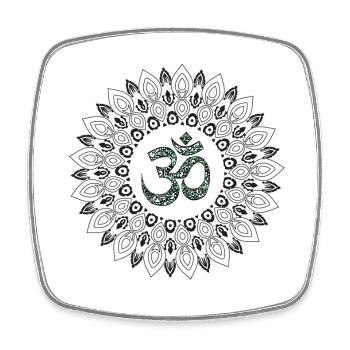 Yoga - Viereckiger Kühlschrankmagnet - Weiß - Vorne