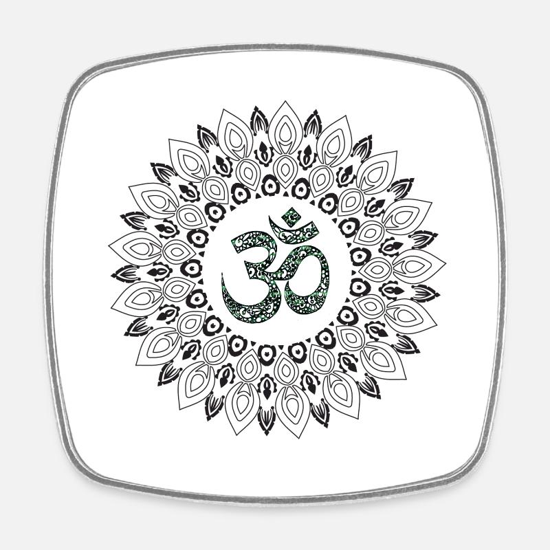 Yoga - Magnet carré - blanc
