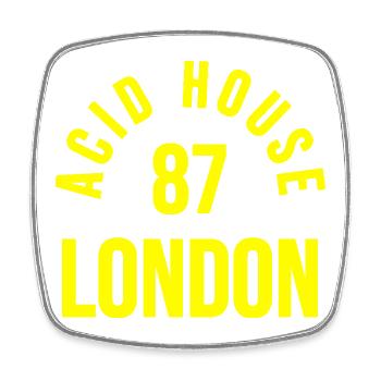 Acid House - Square fridge magnet - white - Front