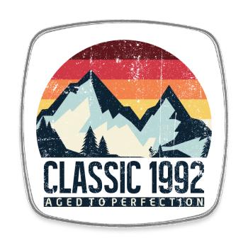 Mountain Sunset Classic 1992 - Square fridge magnet - white - Front