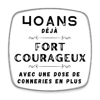 anniversaire homme 40 ans - Magnet carré - blanc - Devant