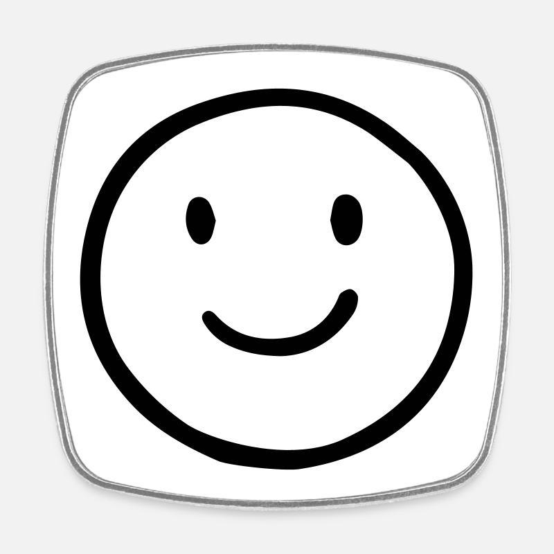 Smile - Square fridge magnet - white