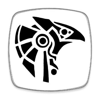 Ägyptischer Gott Horus - Viereckiger Kühlschrankmagnet - Weiß - Vorne