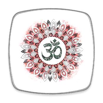 Yoga - Square fridge magnet - white - Front