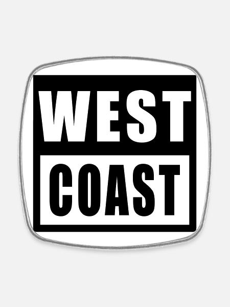 West Coast Design Hip Hop - Magnet carré - blanc