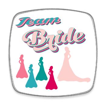 team bride evjf team de la mariée - Magnet carré - blanc - Devant