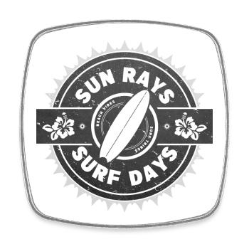 Surfen Retro Surfer Grafikdesign - Viereckiger Kühlschrankmagnet - Weiß - Vorne