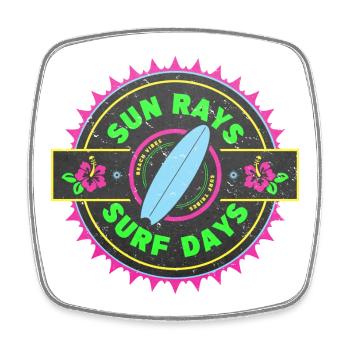 Surfen Retro Surfer Grafikdesign - Viereckiger Kühlschrankmagnet - Weiß - Vorne