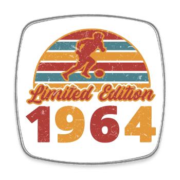 Football player Footballer Birthday 1964 - Square fridge magnet - white - Front