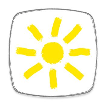 Sonne Sommer Urlaub Geschenk - Viereckiger Kühlschrankmagnet - Weiß - Vorne