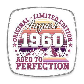 Original Août 1960 62e anniversaire Fun Gift - Magnet carré - blanc - Devant