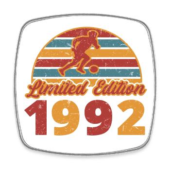 Soccer Footballer Soccer Player Birthday 1992 - Square fridge magnet - white - Front