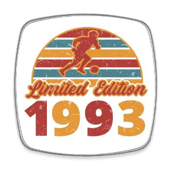 Année d'anniversaire du footballeur 1993 - Magnet carré - blanc - Devant