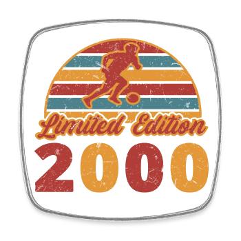 Football Footballer Football Player Birthday 2000 - Square fridge magnet - white - Front