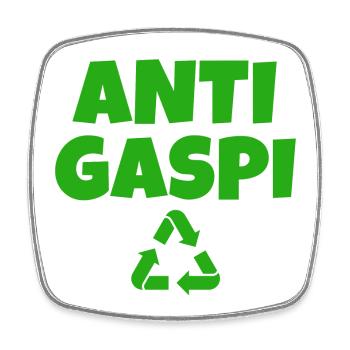 anti-gaspi, anti gaspillage, recyclage - Magnet carré - blanc - Devant