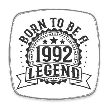 Legend born in 1992 Vintage Birthday Gift - Square fridge magnet - white - Front