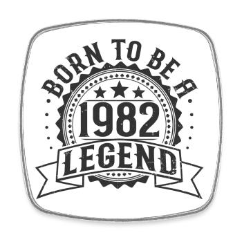 Legend born in 1982 Birthday Gift - Square fridge magnet - white - Front