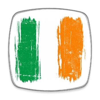 Italian Flag Brush Strokes - Square fridge magnet - white - Front