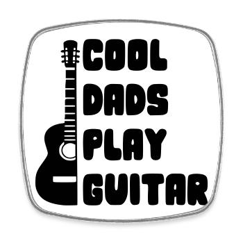 Coole Väter spielen Gitarre. Vadardag # - Viereckiger Kühlschrankmagnet - Weiß - Vorne
