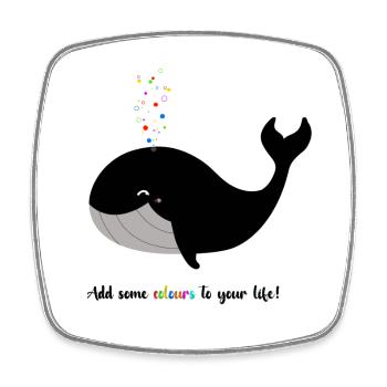 Add some colours to your life - Square fridge magnet - white - Front