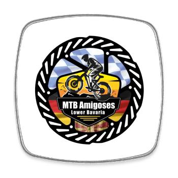 Logo MTB Amigoses freigestellt - Viereckiger Kühlschrankmagnet - Weiß - Vorne