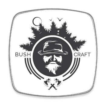 bushcraft Natur icon survival outdoor symbol Wald - Viereckiger Kühlschrankmagnet - Weiß - Vorne