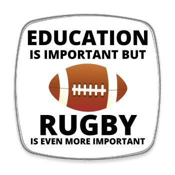 rugby, rugby sport, rugby humor - Square fridge magnet - white - Front