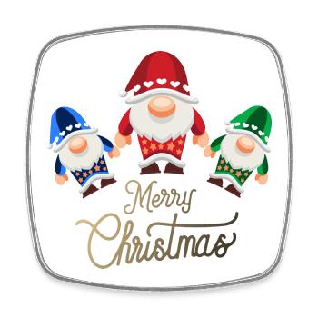 Gnomentrio Magie de Noël - Magnet carré - blanc - Devant