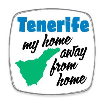Tenerife ma maison loin de chez moi - Magnet carré - blanc - Devant