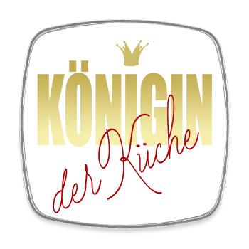 KÖNIGIN der Küche - Viereckiger Kühlschrankmagnet - Weiß - Vorne
