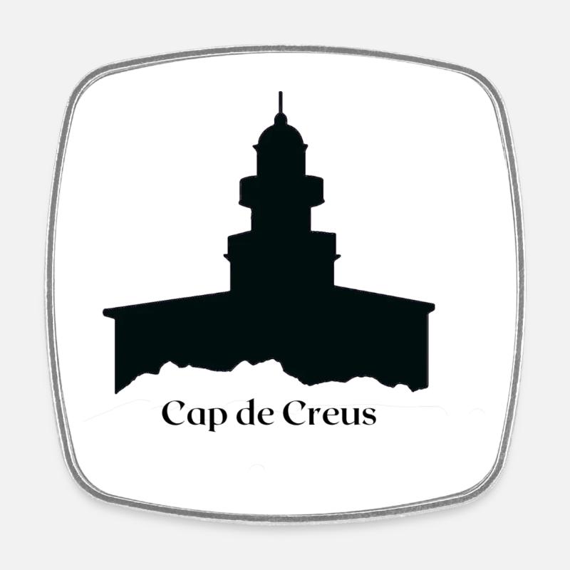Cap de Creus - Square fridge magnet - white