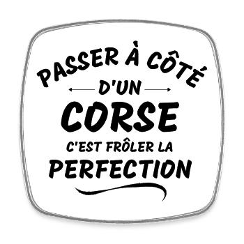Corse, je suis Corse, Corsica - Magnet carré - blanc - Devant