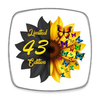 Édition limitée 43 Anniversaire Tournesol - Magnet carré - blanc - Devant