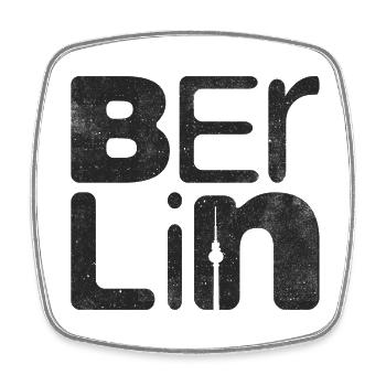 Berlin Kreuzberg Capital Souvenir Berlin - Square fridge magnet - white - Front