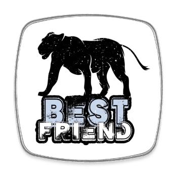 Best Friend Lion | Lion - Square fridge magnet - white - Front