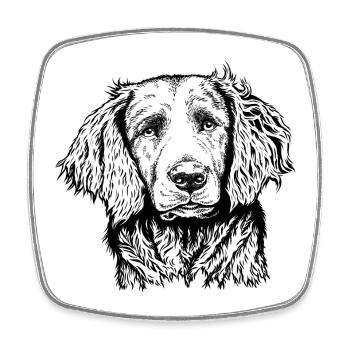 Quail Portrait - Square fridge magnet - white - Front
