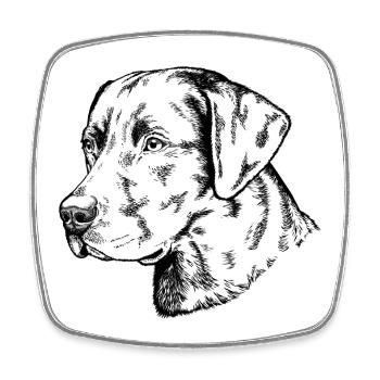 Retriever Portrait - Square fridge magnet - white - Front