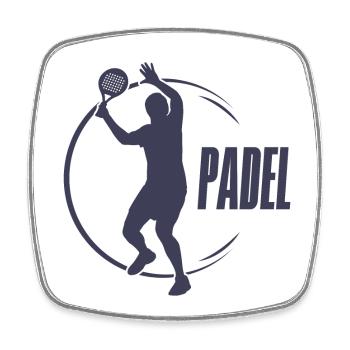 Padel Team Logo Padel Tennis Padel Player - Square fridge magnet - white - Front