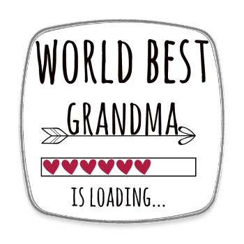 werdende world best Oma Schwangerschaft Geschenk - Viereckiger Kühlschrankmagnet - Weiß - Vorne
